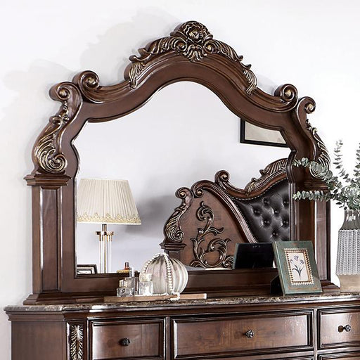 ESPARANZA Mirror, Brown Cherry - U&U Home Budget Furniture (Carteret, NJ)