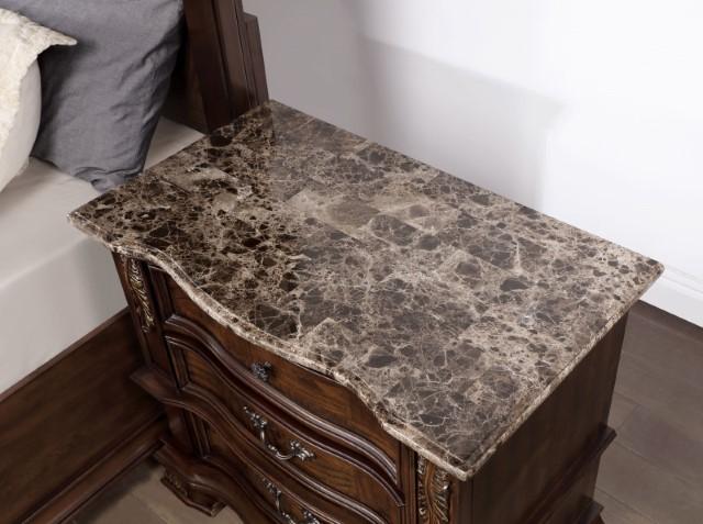 ESPARANZA Night Stand, Brown Cherry - U&U Home Budget Furniture (Carteret, NJ)