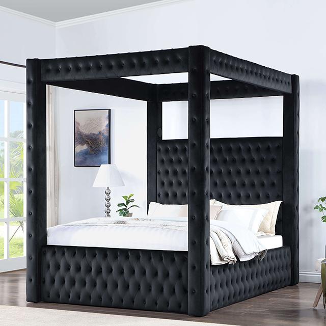 Etherea Bed Gray & Black - U&U Home Budget Furniture (Carteret, NJ)