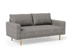 ELVERUM Loveseat, Charcoal Gray - U&U Home Budget Furniture (Carteret, NJ)
