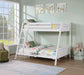 Emilee Twin/Full Bunk Bed White, Grey, Espresso, & Black - U&U Home Budget Furniture (Carteret, NJ)