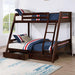 Emilee Twin/Full Bunk Bed White, Grey, Espresso, & Black - U&U Home Budget Furniture (Carteret, NJ)
