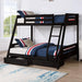 Emilee Twin/Full Bunk Bed White, Grey, Espresso, & Black - U&U Home Budget Furniture (Carteret, NJ)