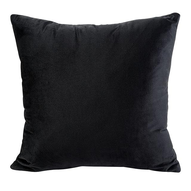 EVADNE Chair w/ Pillow, Black - U&U Home Budget Furniture (Carteret, NJ)