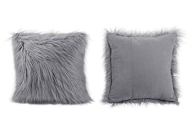 EVADNE Loveseat w/ Pillows, Black - U&U Home Budget Furniture (Carteret, NJ)