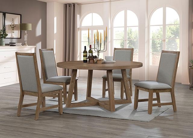 Everett 5 Pc. Round Table Dining Set - U&U Home Budget Furniture (Carteret, NJ)