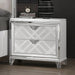 EMMELINE Night Stand w/ USB, White - U&U Home Budget Furniture (Carteret, NJ)