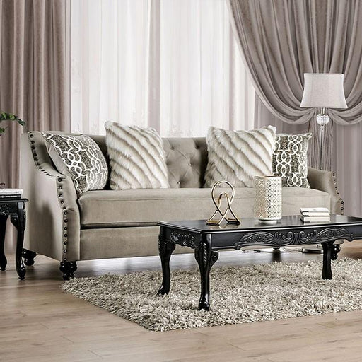Ezrin Light Brown Sofa - U&U Home Budget Furniture (Carteret, NJ)
