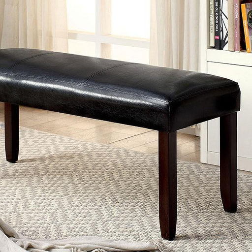 EMMONS I Dark Cherry/Espresso Bench - U&U Home Budget Furniture (Carteret, NJ)