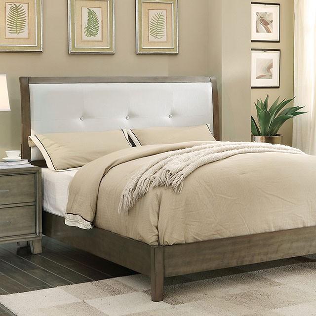 Enrico Full Queen Bed Brown, Black, & Cherry - U&U Home Budget Furniture (Carteret, NJ)