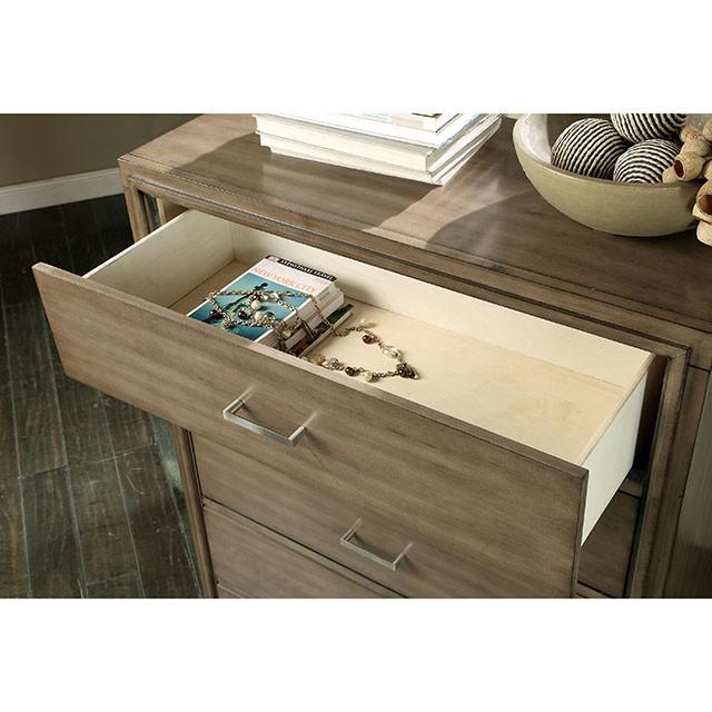 ENRICO I Gray Media Chest - U&U Home Budget Furniture (Carteret, NJ)
