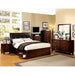 Enrico Full Queen Bed Brown, Black, & Cherry - U&U Home Budget Furniture (Carteret, NJ)
