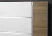 ERLANGEN Cal.King & E.King Bed, White/Natural - U&U Home Budget Furniture (Carteret, NJ)