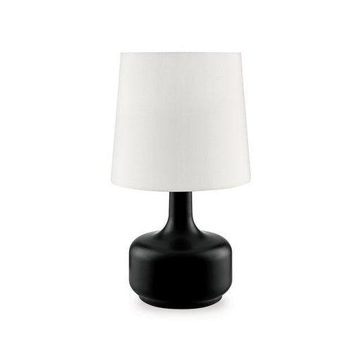 Farah Black 17"H Matte Black Table Lamp - U&U Home Budget Furniture (Carteret, NJ)