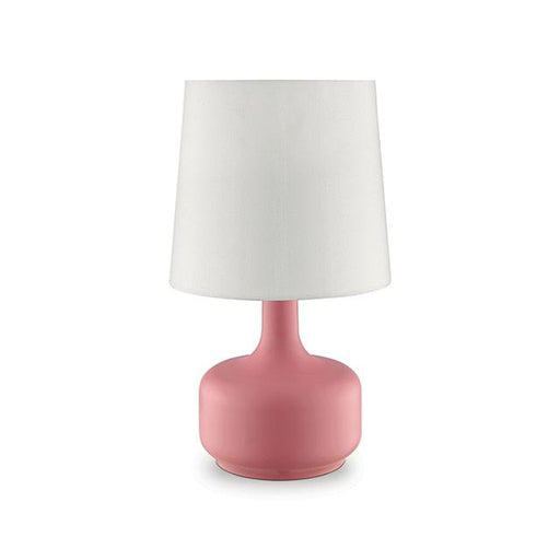 Farah Pink 17"H Matte Pink Table Lamp - U&U Home Budget Furniture (Carteret, NJ)