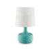 Farah Teal 17"H Matte Teal Table Lamp - U&U Home Budget Furniture (Carteret, NJ)