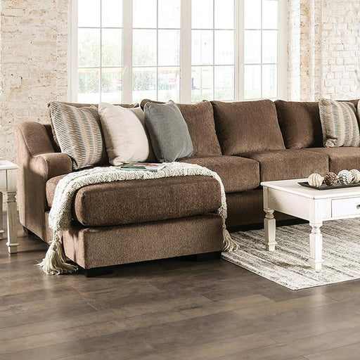 FARRINGDON Sectional, Brown - U&U Home Budget Furniture (Carteret, NJ)
