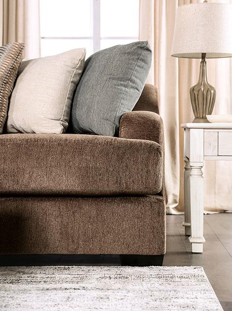 FARRINGDON Sectional, Brown - U&U Home Budget Furniture (Carteret, NJ)