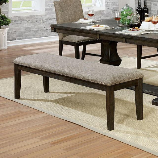 Faulk Espresso Bench - U&U Home Budget Furniture (Carteret, NJ)