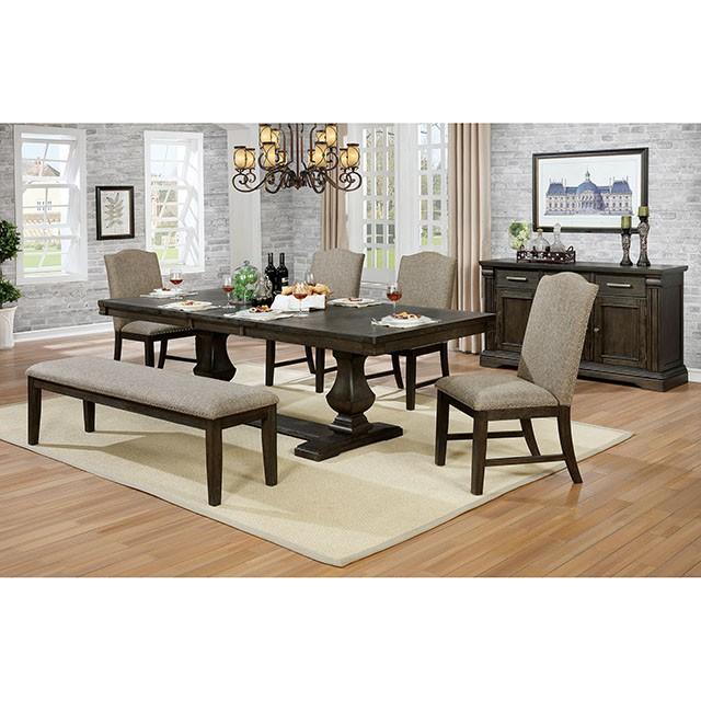 Faulk Dining Table Set with Bench - U&U Home Budget Furniture (Carteret, NJ)