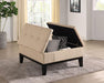 FAZIO Storage Ottoman, Beige - U&U Home Budget Furniture (Carteret, NJ)