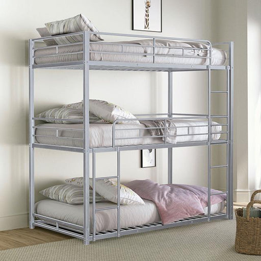 Felgu Triple Twin Metal Bunkbed - U&U Home Budget Furniture (Carteret, NJ)