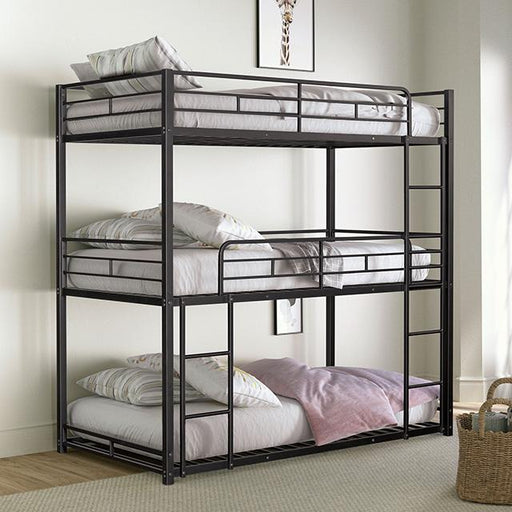 Felgu Triple Twin Metal Bunkbed - U&U Home Budget Furniture (Carteret, NJ)