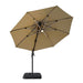 Fera 10 Ft Round Umbrella w/ LED Bulb + 37" Large Base - U&U Home Budget Furniture (Carteret, NJ)