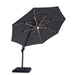 Fera 10 Ft Round Umbrella w/ LED Bulb + 37" Large Base - U&U Home Budget Furniture (Carteret, NJ)