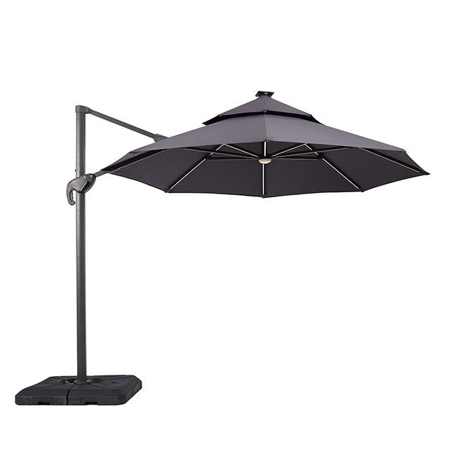 Xico 8 Ft Square Umbrella w/ Double Top w/ LED Light + 37" Large Base - U&U Home Budget Furniture (Carteret, NJ)