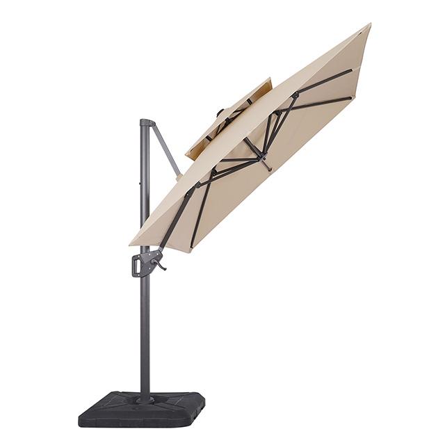 Fida 8 Ft Square Umbrella w/ Double Top + 37" Large Base - U&U Home Budget Furniture (Carteret, NJ)