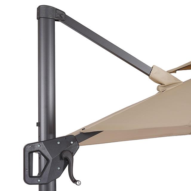 Fida 8 Ft Square Umbrella w/ Double Top + 37" Large Base - U&U Home Budget Furniture (Carteret, NJ)