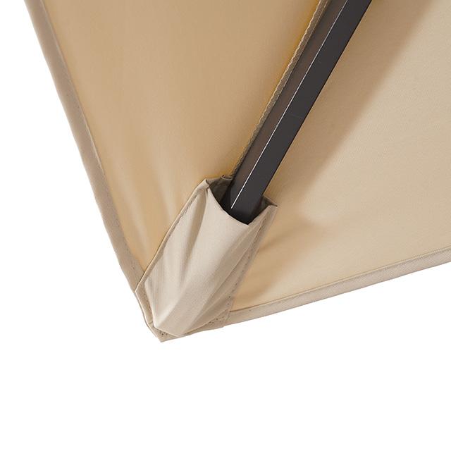 Fida 8 Ft Square Umbrella w/ Double Top + 37" Large Base - U&U Home Budget Furniture (Carteret, NJ)