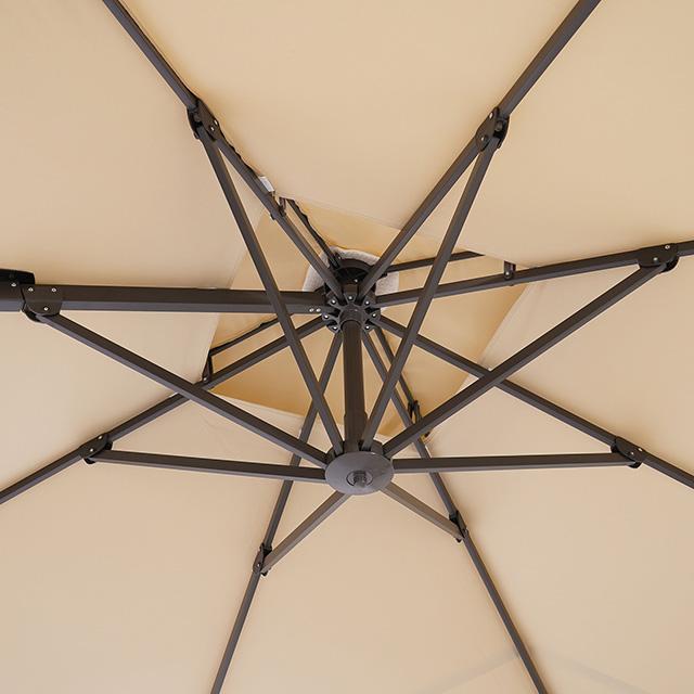 Fida 8 Ft Square Umbrella w/ Double Top + 37" Large Base - U&U Home Budget Furniture (Carteret, NJ)