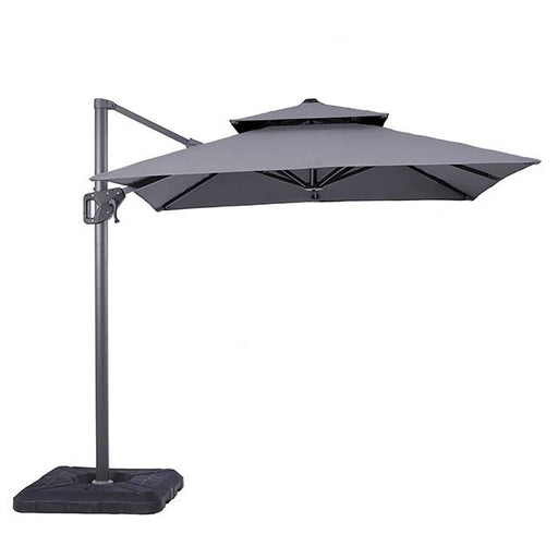Fida 8 Ft Square Umbrella w/ Double Top + 37" Large Base - U&U Home Budget Furniture (Carteret, NJ)