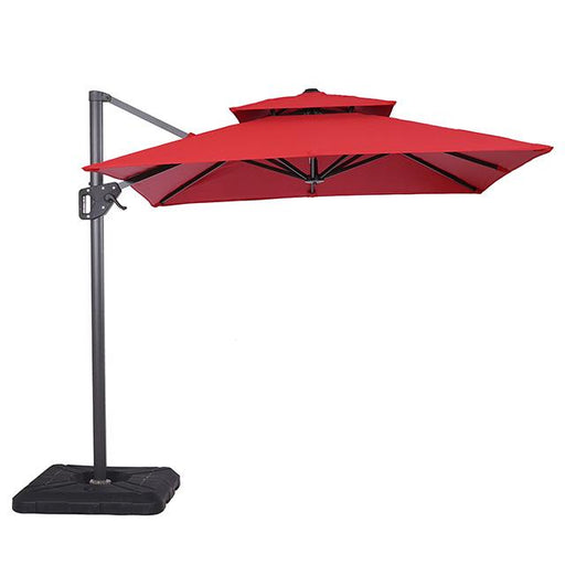 Fida 8 Ft Square Umbrella w/ Double Top + 37" Large Base - U&U Home Budget Furniture (Carteret, NJ)