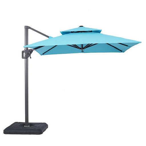 Fida 8 Ft Square Umbrella w/ Double Top + 37" Large Base - U&U Home Budget Furniture (Carteret, NJ)