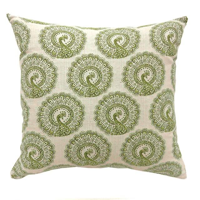 FIFI 22" X 22" Pillow, Green (2/CTN) - U&U Home Budget Furniture (Carteret, NJ)