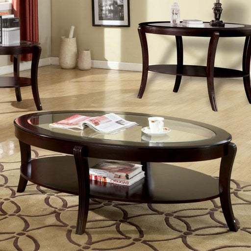 FINLEY Espresso Coffee Table - U&U Home Budget Furniture (Carteret, NJ)