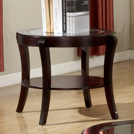 FINLEY Espresso End Table - U&U Home Budget Furniture (Carteret, NJ)