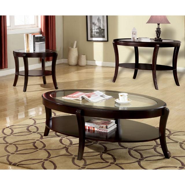FINLEY Espresso Coffee Table - U&U Home Budget Furniture (Carteret, NJ)
