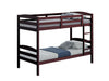 Finsbury Twin Twin Bunk Bed Espresso, Grey & White - U&U Home Budget Furniture (Carteret, NJ)