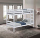 Finsbury Twin Twin Bunk Bed Espresso, Grey & White - U&U Home Budget Furniture (Carteret, NJ)