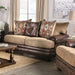 Fletcher Brown/Tan Love Seat - U&U Home Budget Furniture (Carteret, NJ)