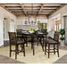Flick Rustic Oak Counter Ht. Table - U&U Home Budget Furniture (Carteret, NJ)