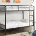 CLEMENT Black Metal Twin/Twin Bunk Bed - U&U Home Budget Furniture (Carteret, NJ)