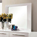 CLEMENTINE Glossy White Mirror - U&U Home Budget Furniture (Carteret, NJ)