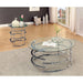 Clonmel End Table, Chrome - U&U Home Budget Furniture (Carteret, NJ)