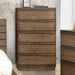 COIMBRA Rustic Natural Tone Chest - U&U Home Budget Furniture (Carteret, NJ)