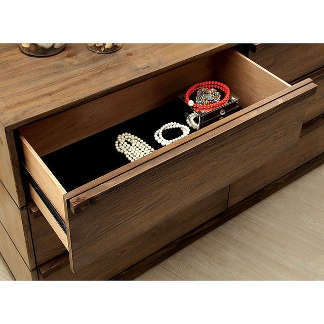 COIMBRA Rustic Natural Tone Dresser - U&U Home Budget Furniture (Carteret, NJ)